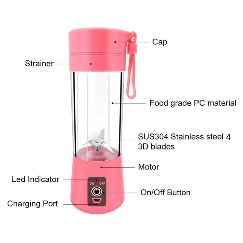 Mini Liquidificador para sucos e shakes